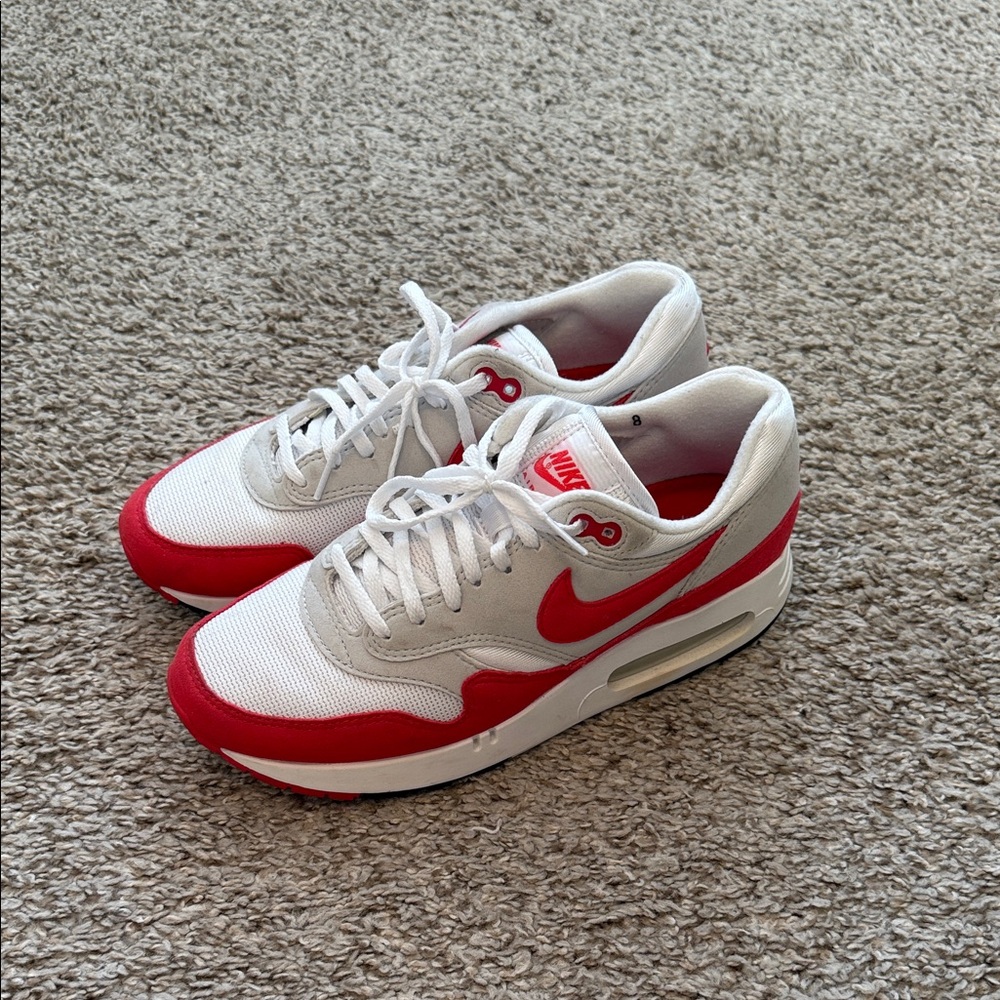 Limited Edition Nike Air Max Red and White Shoes